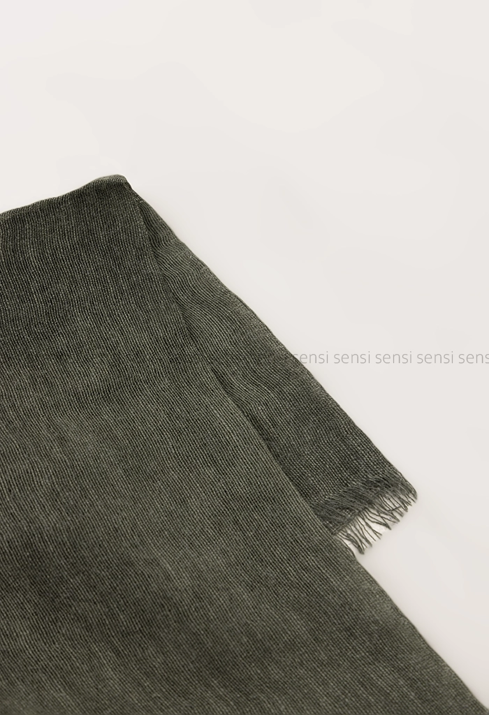 شال نخی لینن لبه ریش کد1004217